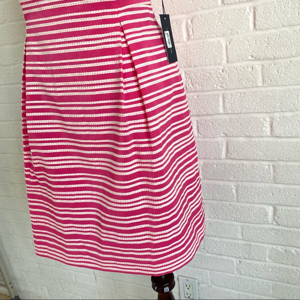 TOMMY HILFIGER STRIPE DRESS PINK WHITE SLEEVELESS SIZE 10 PETITE NEW 10P - Picture 5 of 13